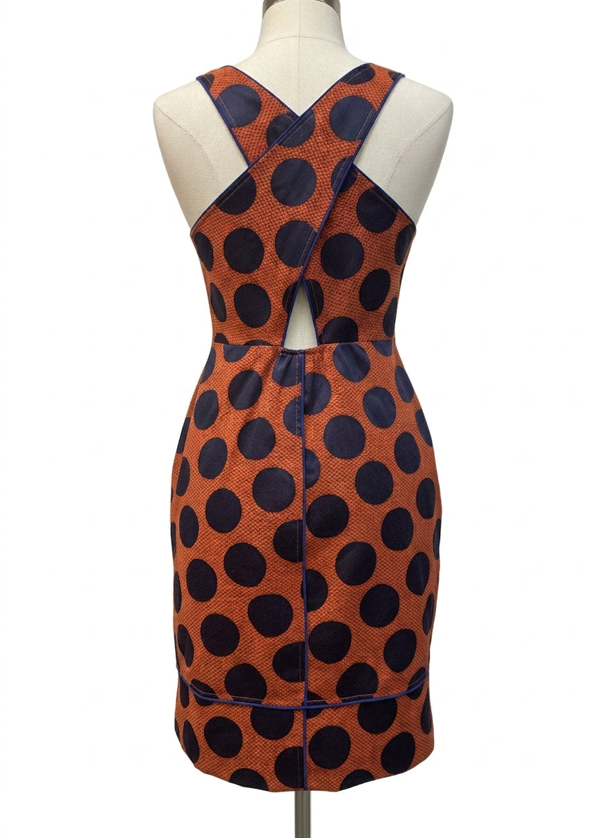 MaEve · Sleeveless Dress With Pockets!! Criss Cross Back · 2 · OrangeNavy