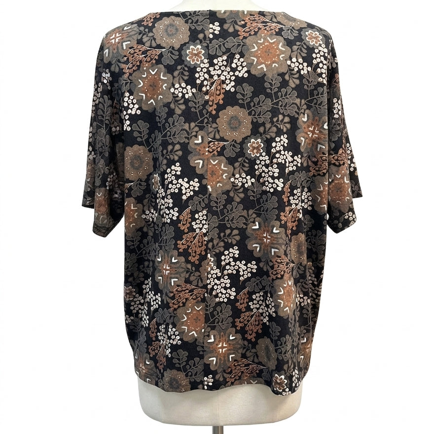 Gudrun Sjödén · Blouse · XLarge · BlackBrown Floral