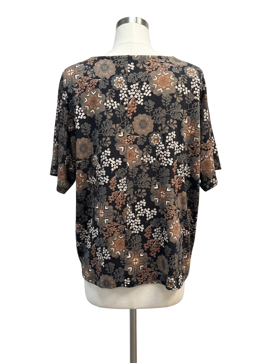 Gudrun Sjödén · Blouse · XLarge · BlackBrown Floral