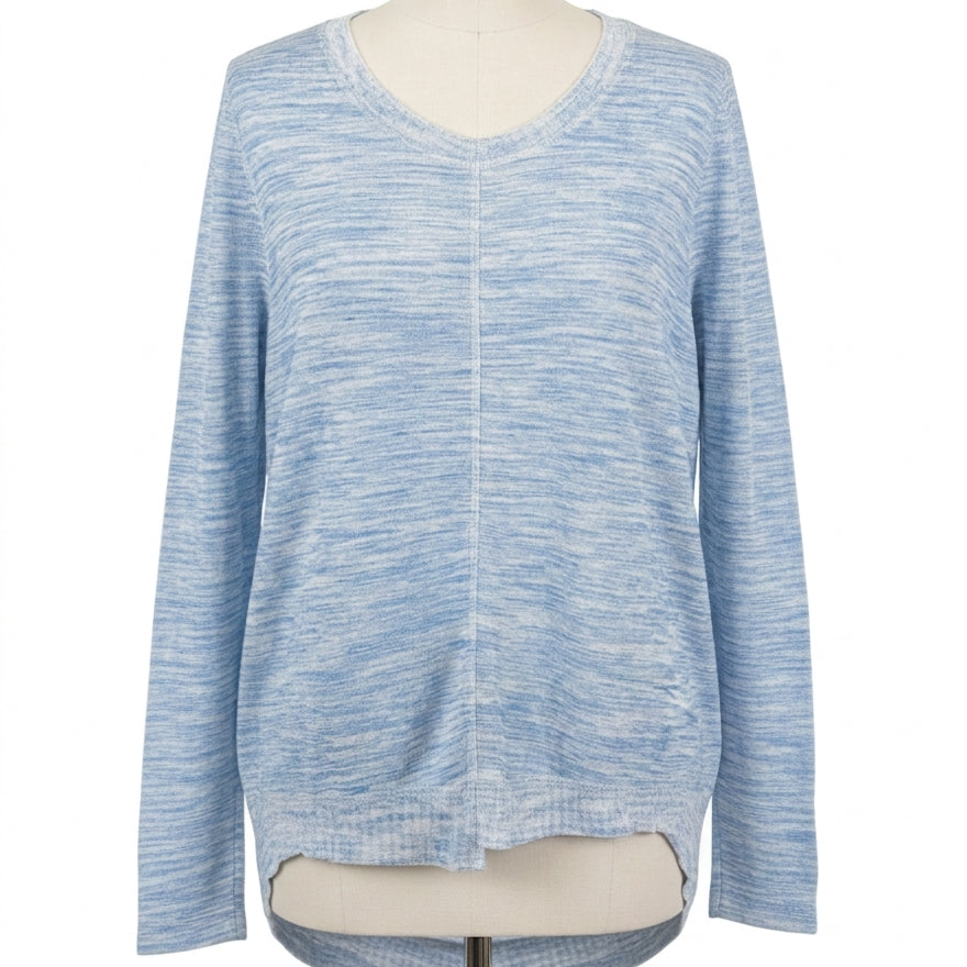 Anthropologie · Blue Tassel Tunic Knit Top · XLarge · BlueWhite
