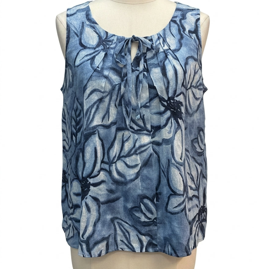 JonesNY · Linen Top · 2X · BlueNavy