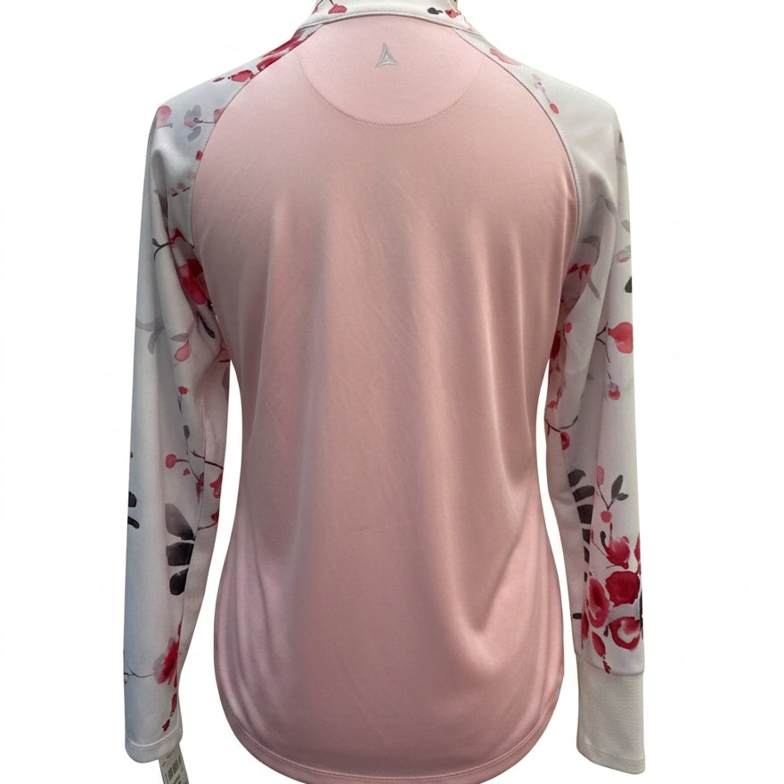Bermuda Sands · 1/4 Zip Pullover · Large · PinkWhite