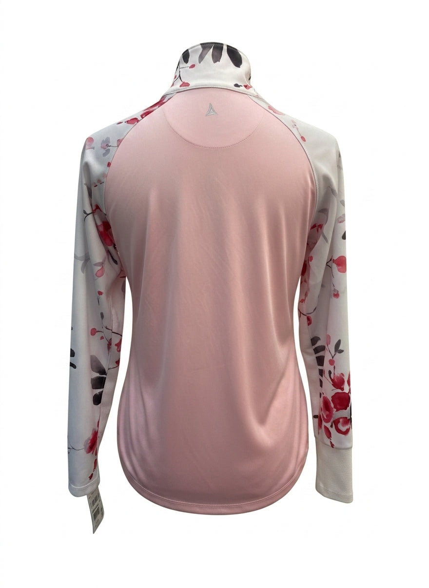 Bermuda Sands · 1/4 Zip Pullover · Large · PinkWhite