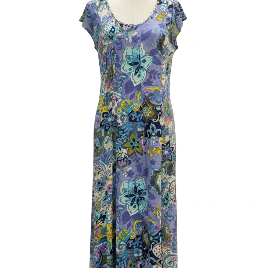 JamsWorld · ShortSleeve Dress · Small · PurpAqua