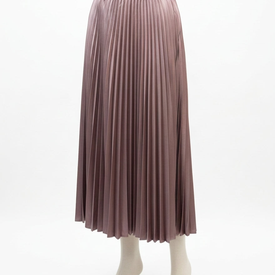 Anthropologie · Blue Tassel Pleated Satin Skirt · XSmall · Mauve