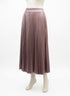 Anthropologie · Blue Tassel Pleated Satin Skirt · XSmall · Mauve