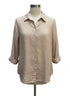 Sigrid Olsen · Roll Tab Shirt · Medium · Sand