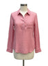 Jones&Co · Linen Long Sleeve Tunic Shirt · Medium · Rose