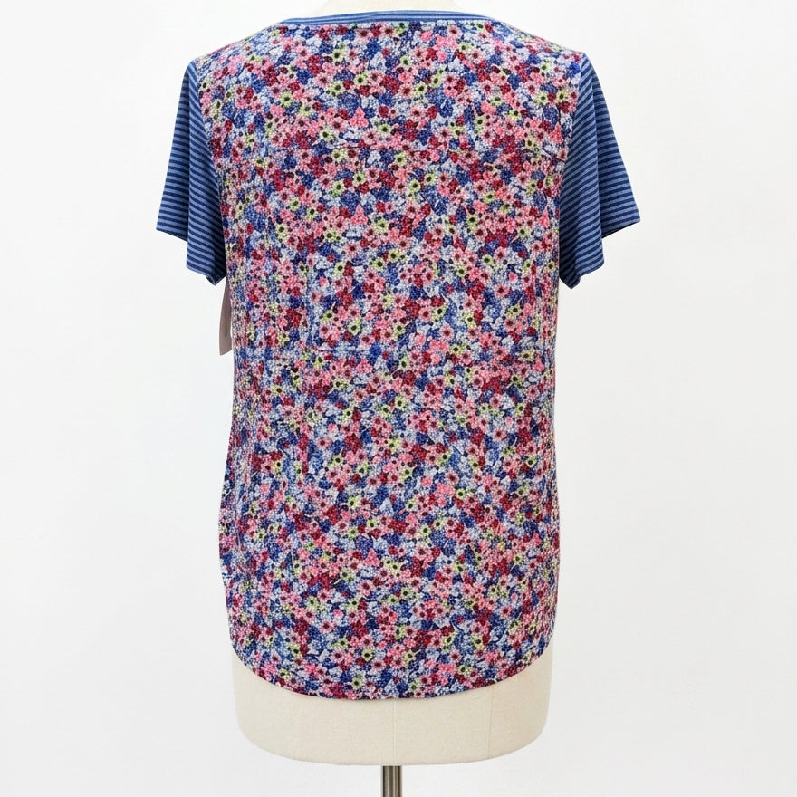 Talbots · ShortSleeve Top · Small · Blue, Pink Floral