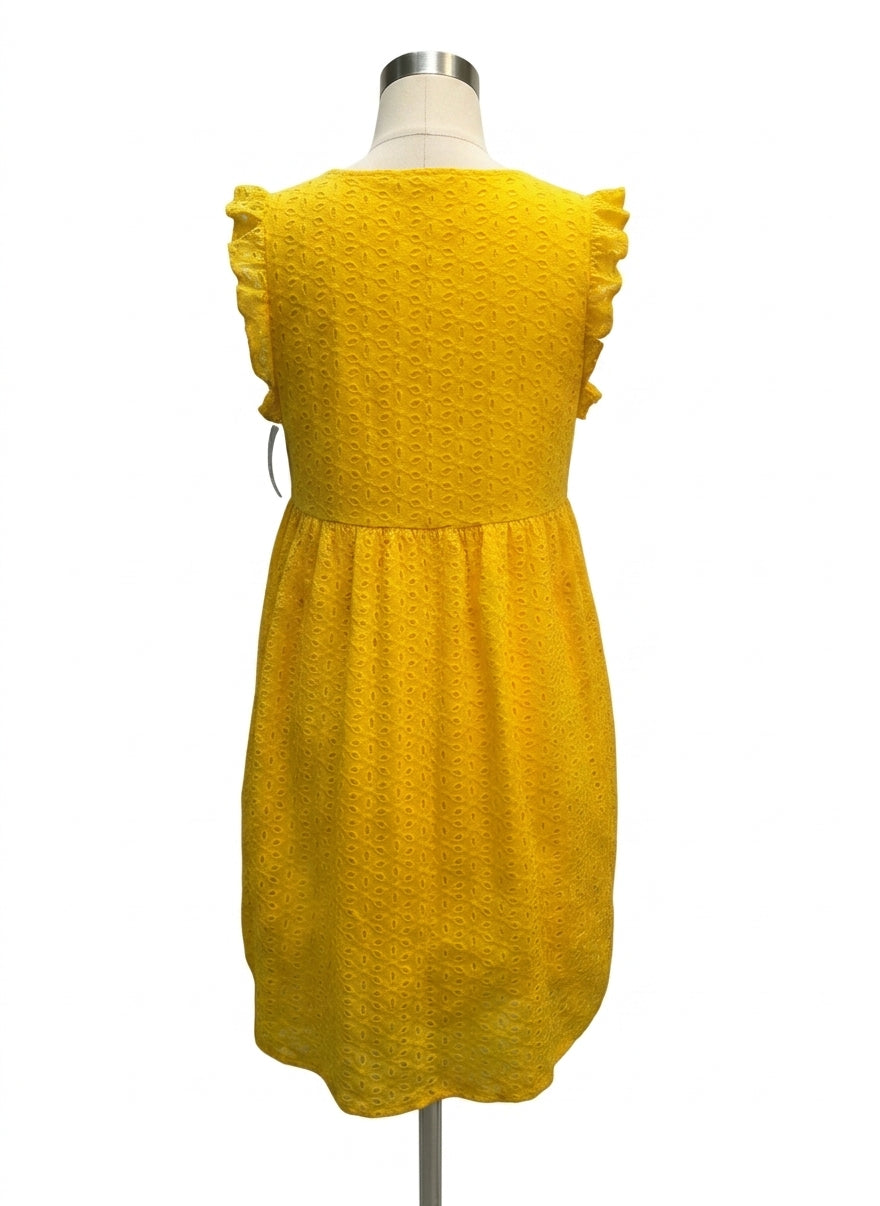 The Clothes Rack · Eyelet Lace Fashion Dress · Large · Yellow