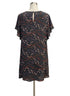 CABI · 3828 Muse floral ruffle dress · Small · GrayFloral