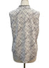 Bette&Court · Quarter Zip sleeveless golf top WhiteBlk Geo Print · 1X · White/Black Geometric Print