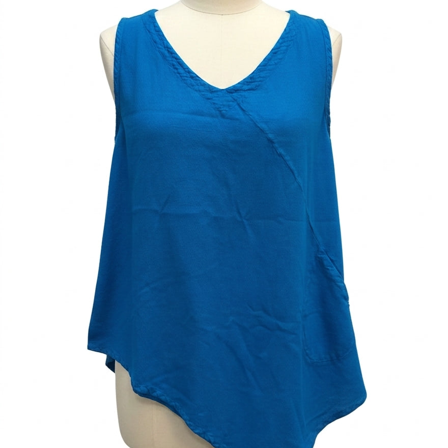 Oh My Gauze · Sleeveless Top · 1X/2X · Cerulean