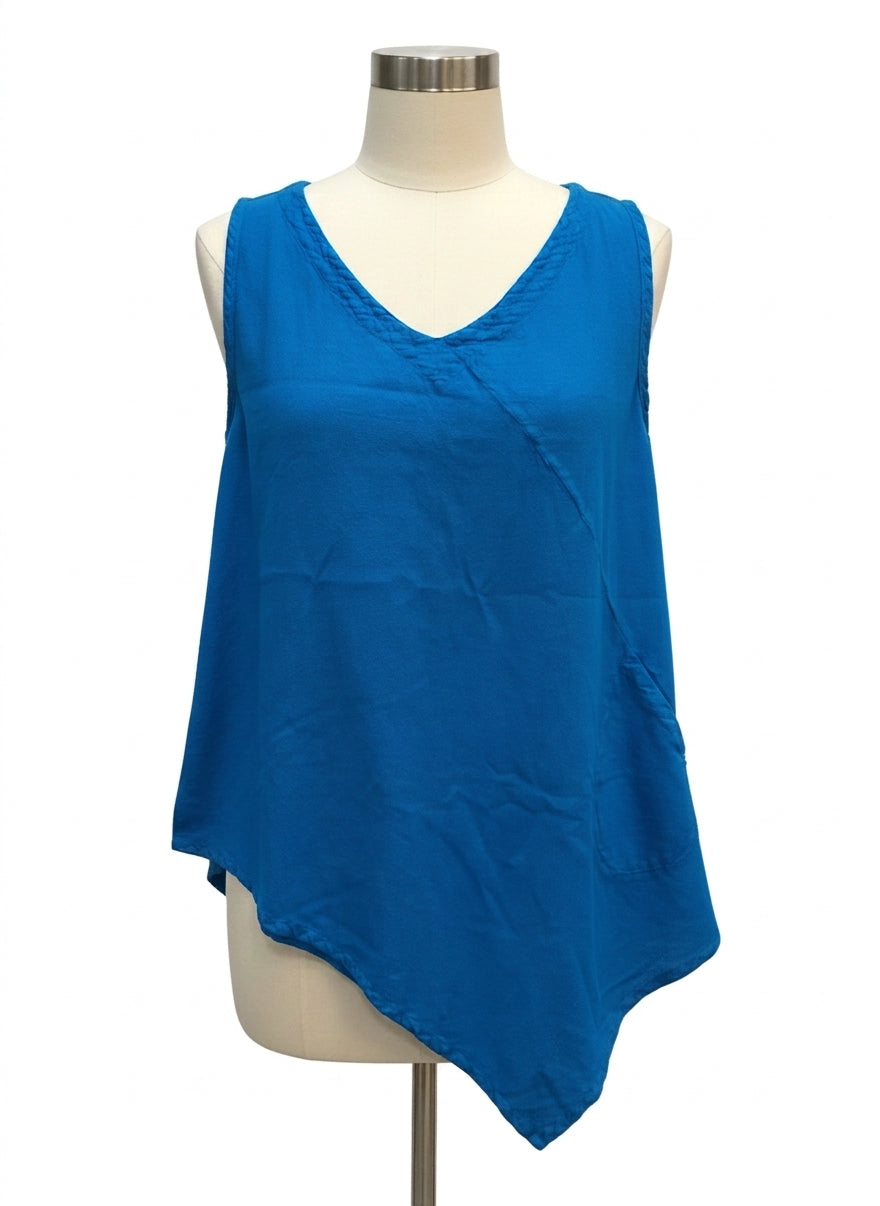 Oh My Gauze · Sleeveless Top · 1X/2X · Cerulean
