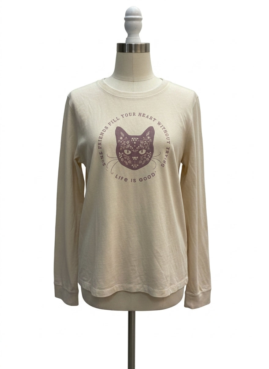 Life is Good · Some cats just find you · XLarge · CreamLavender