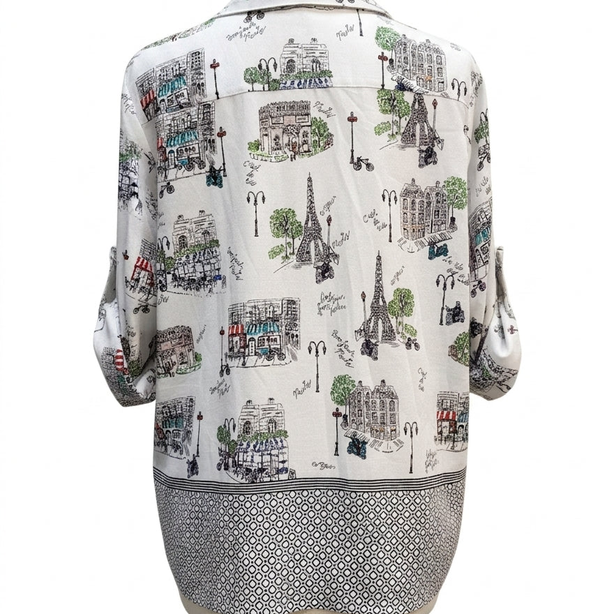Karl Lagerfeld · Paris top · Large · WhiteBlk