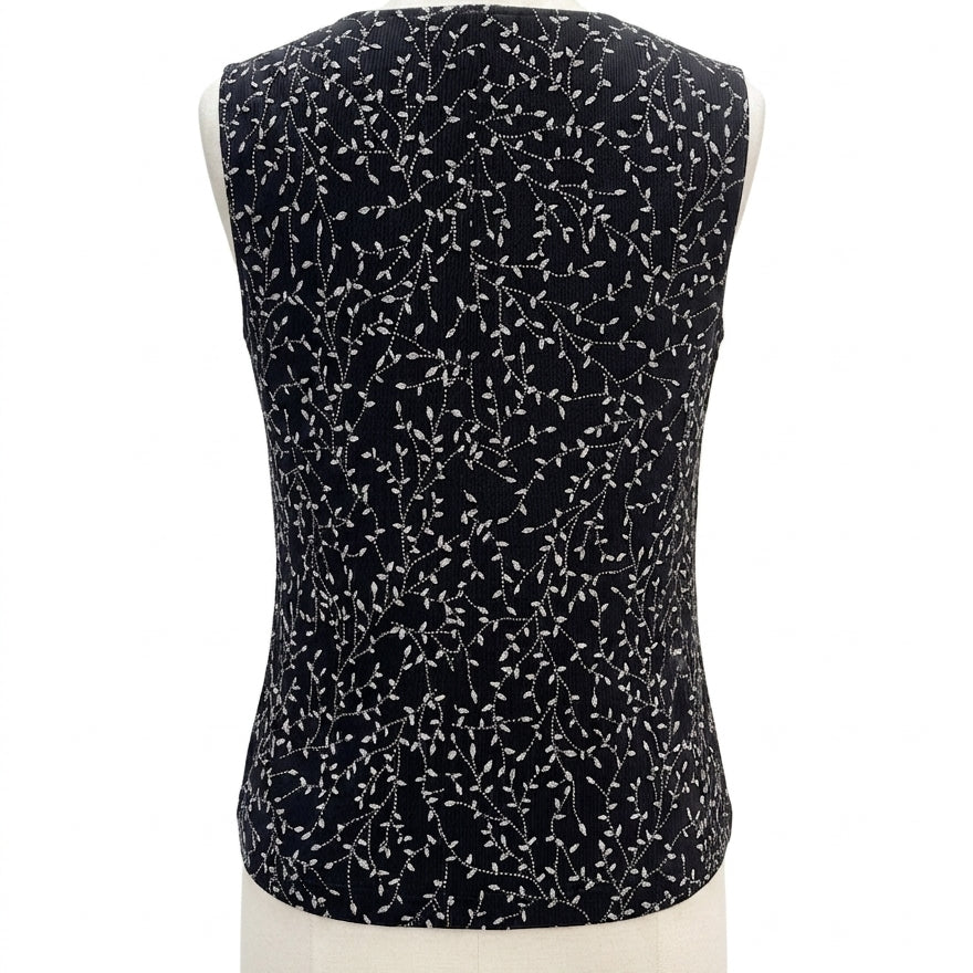 Ronni Nicole · Black Leaf Print · Medium · Black