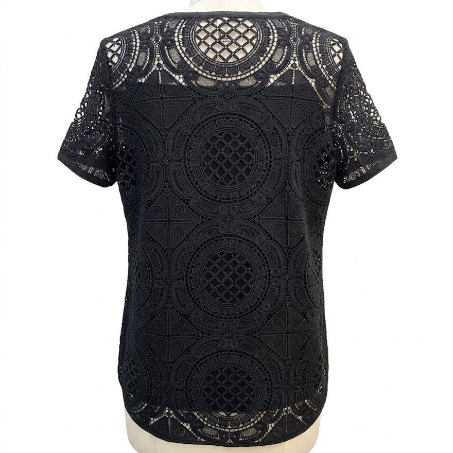 Sundance · Boho Chic Top · Medium · Black