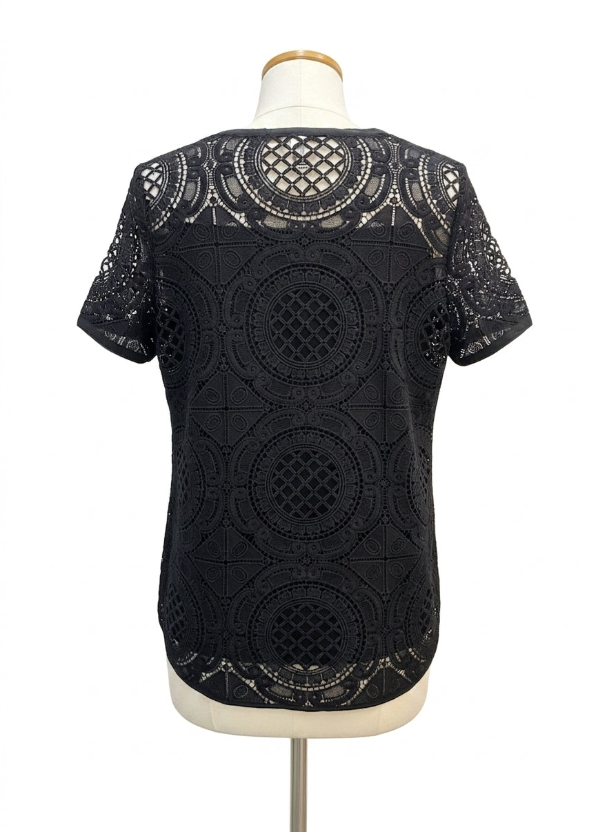 Sundance · Boho Chic Top · Medium · Black
