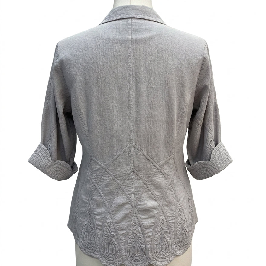 Soft Surroundings · ShortSleeve Shirt · Medium · Gray