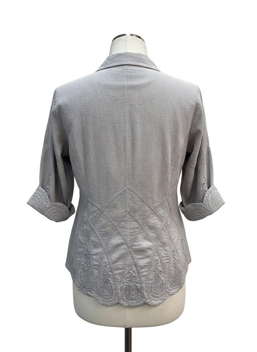 Soft Surroundings · ShortSleeve Shirt · Medium · Gray