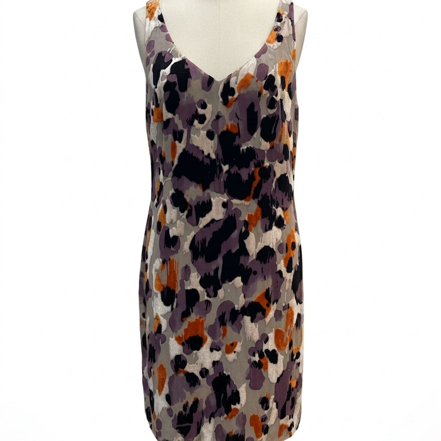 CAbi · #3514 Radiant Burnout Velvet Tank Dress · Medium · Cream Multi Burnout