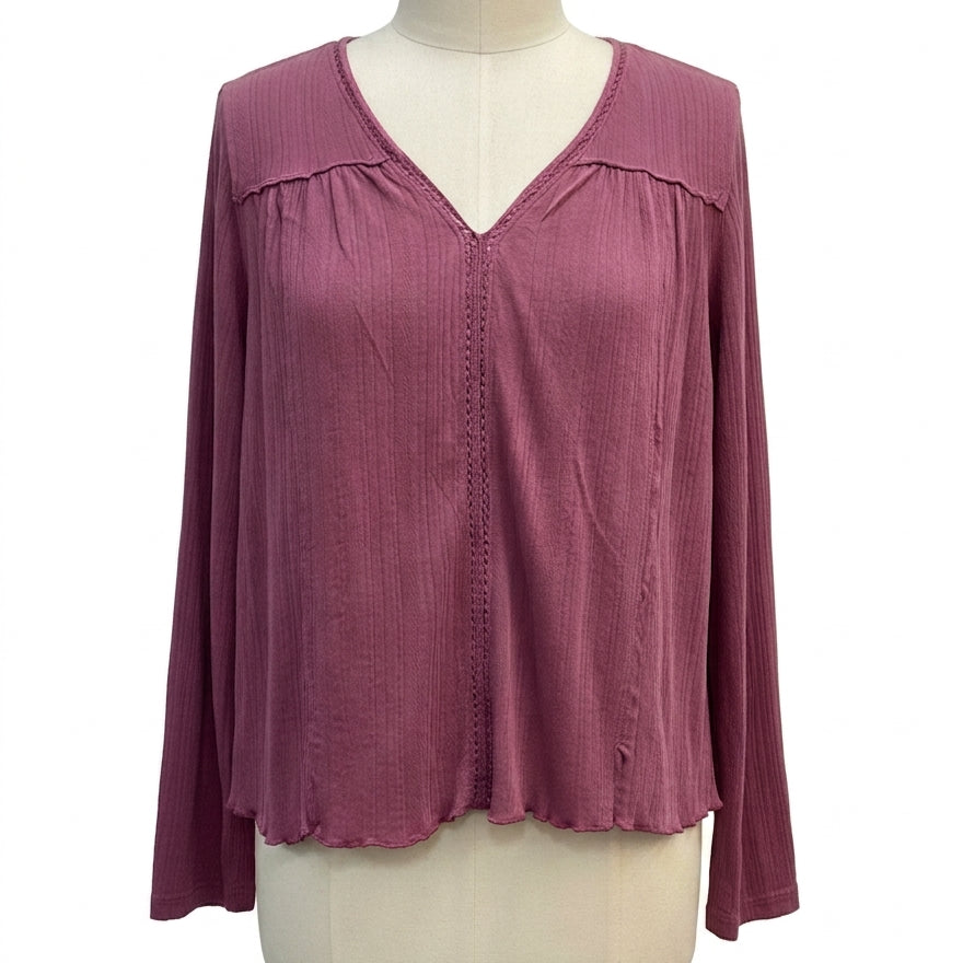Lucky Brand · LongSleeve Top · XLarge · Berry