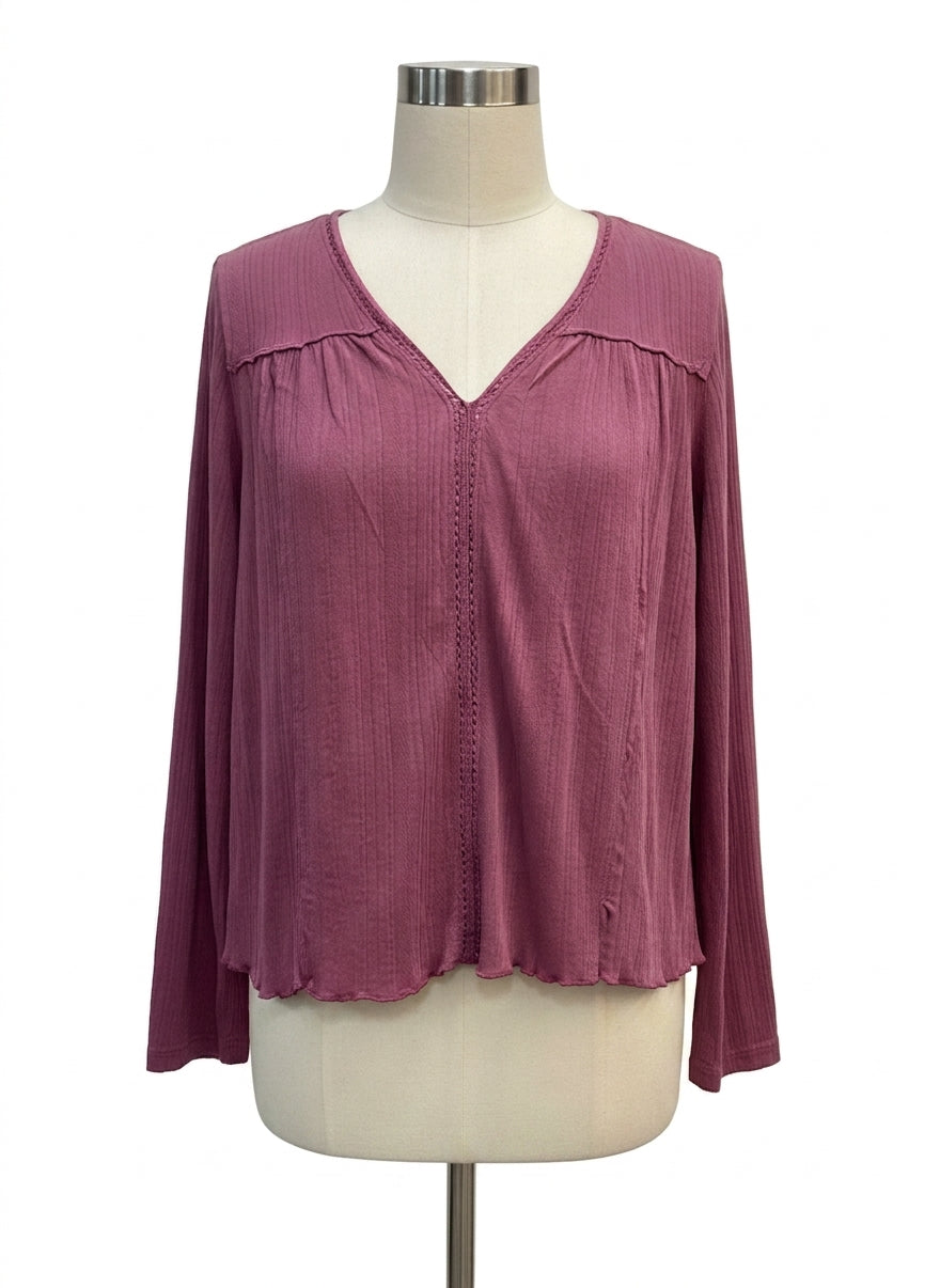 Lucky Brand · LongSleeve Top · XLarge · Berry