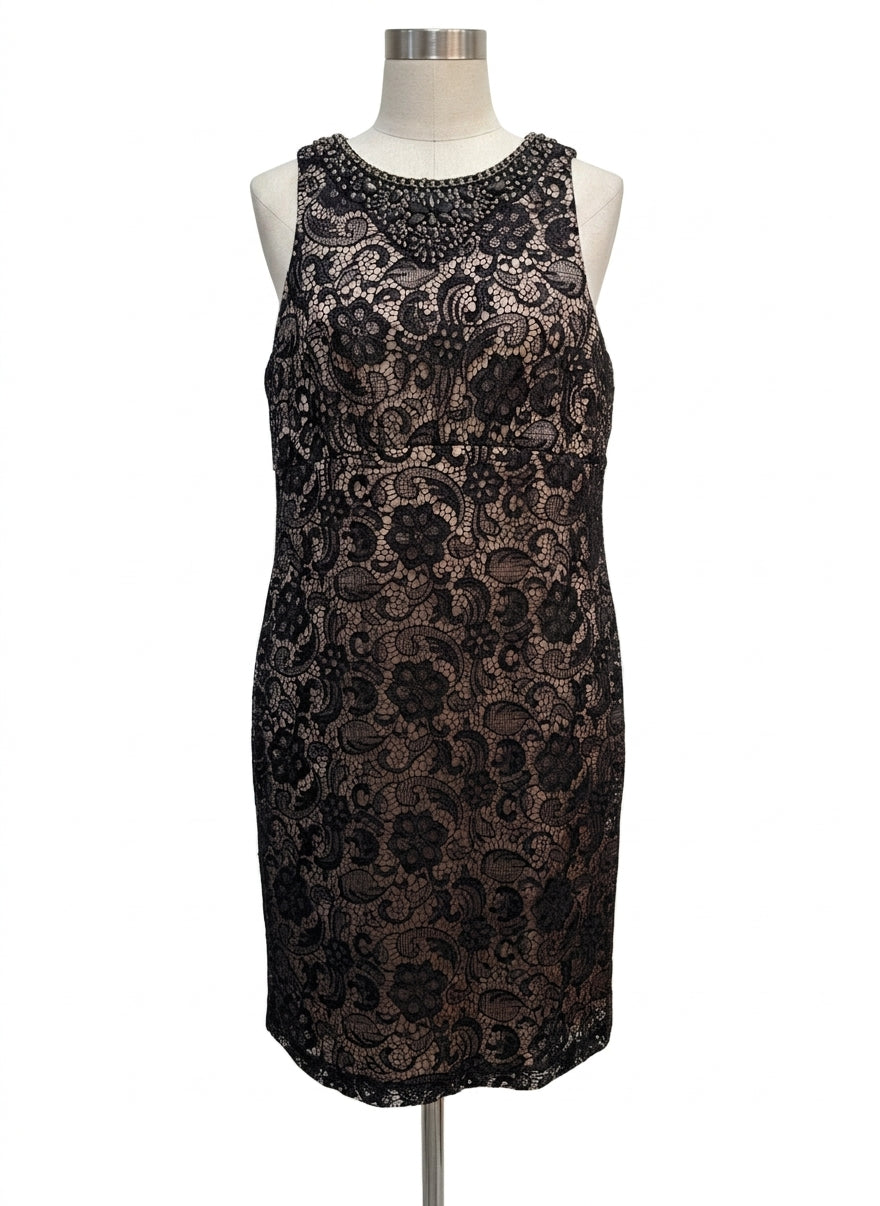 Dressbarn · Bejeweled · 14 · BlackNude