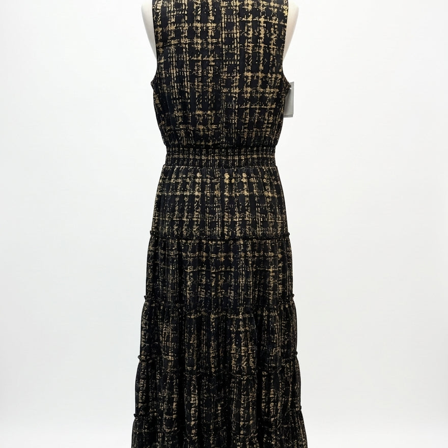 MSK · Sleeveless with Smocked Detail · Medium · BlackGold