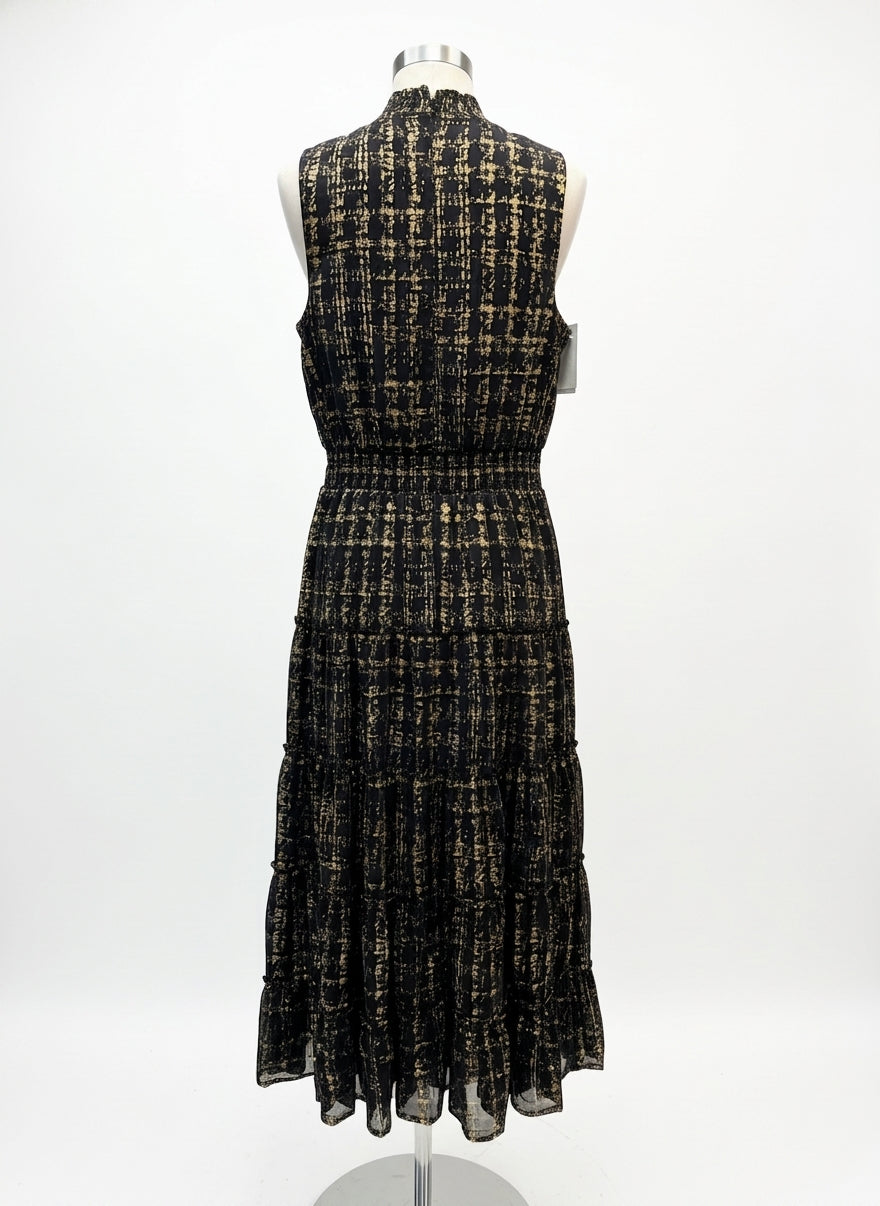 MSK · Sleeveless with Smocked Detail · Medium · BlackGold