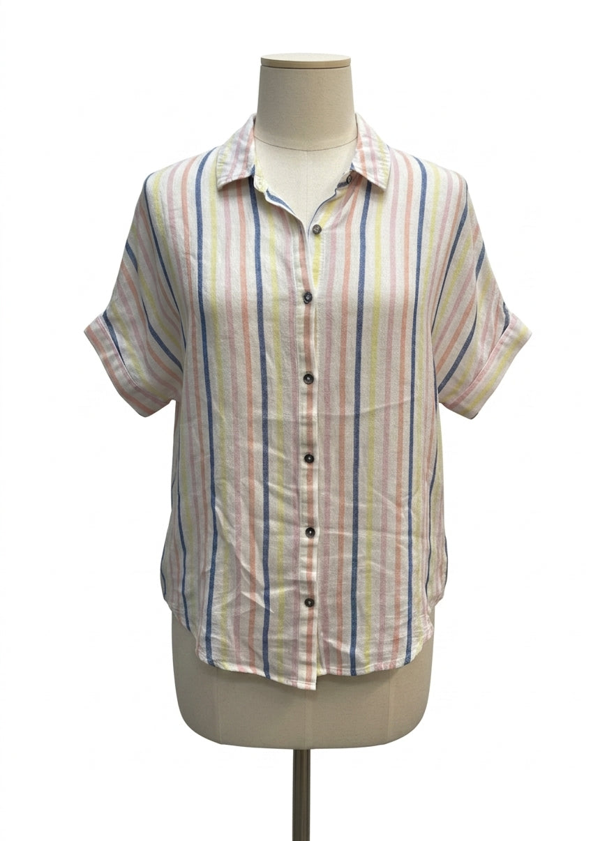 Splendid · ShortSleeve Shirt · Small · Cream Multi