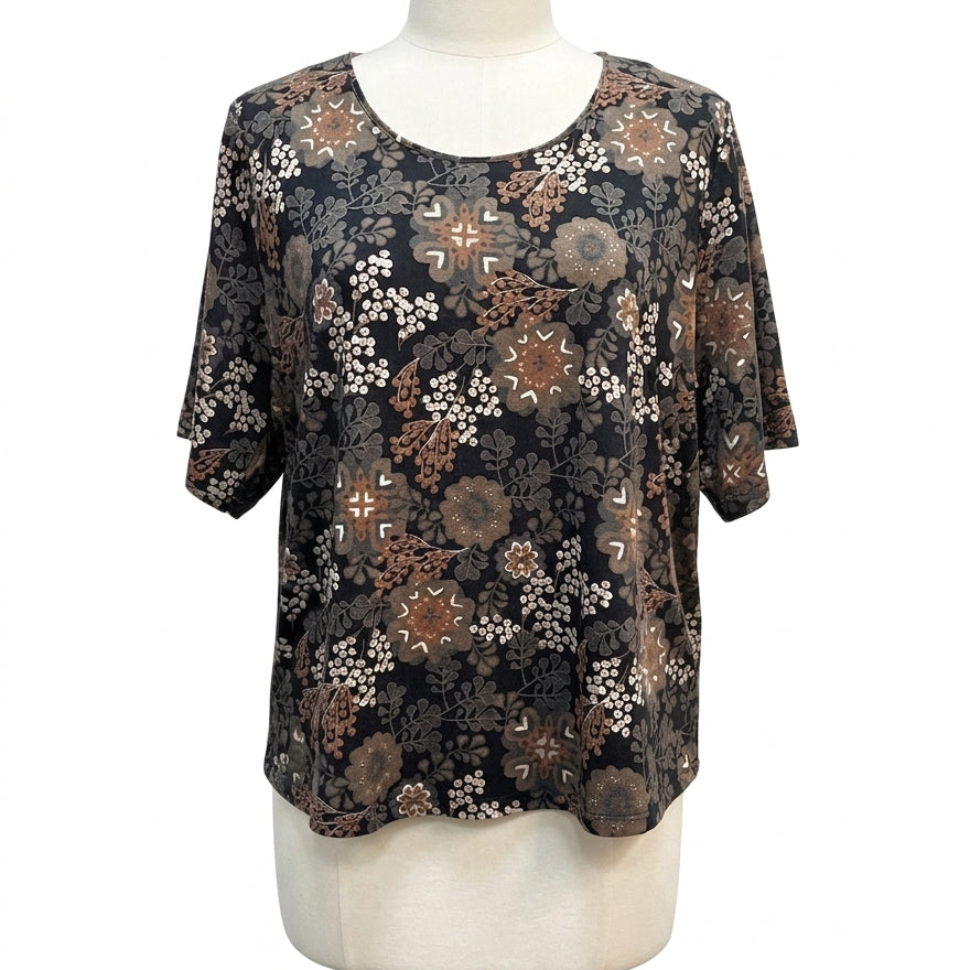 Gudrun Sjödén · Blouse · XLarge · BlackBrown Floral
