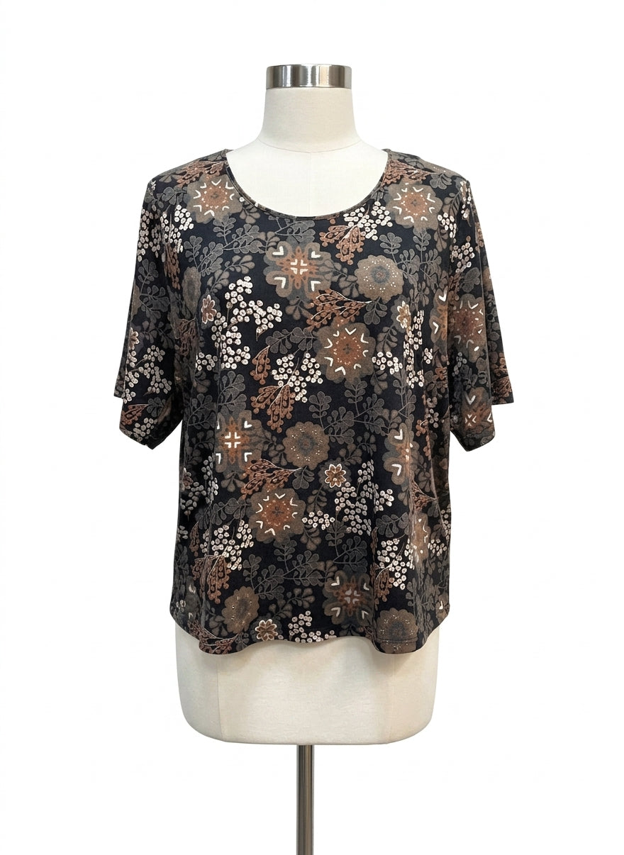 Gudrun Sjödén · Blouse · XLarge · BlackBrown Floral