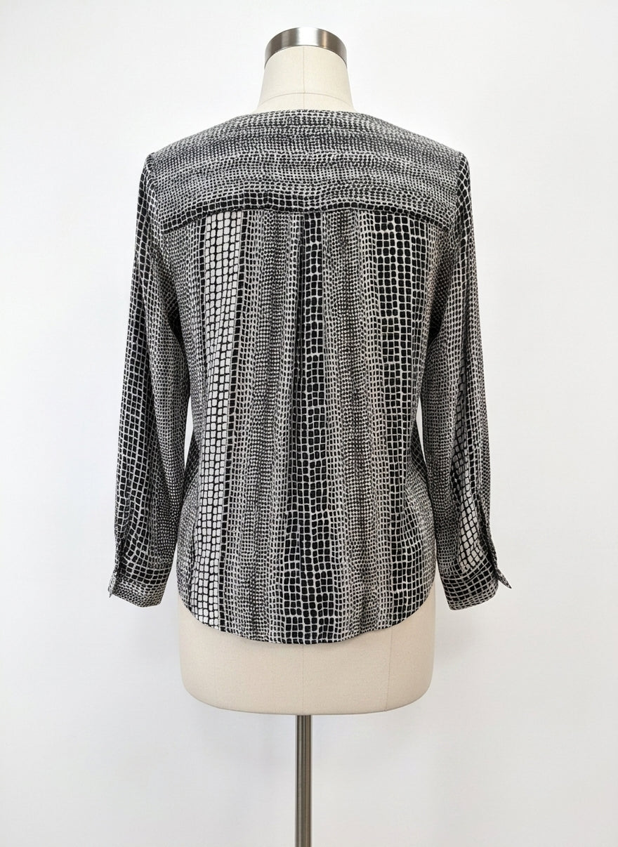 Banana Republic · Blouse · XSmall · White Green