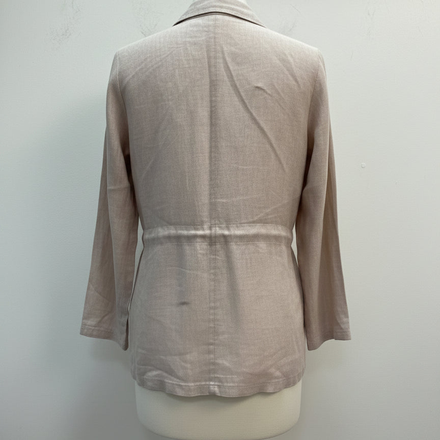 LANDS DOWNUNDER · TieFront Cardigan · Medium · Oatmeal