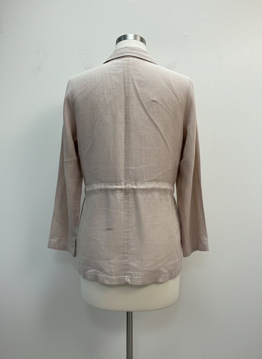 LANDS DOWNUNDER · TieFront Cardigan · Medium · Oatmeal