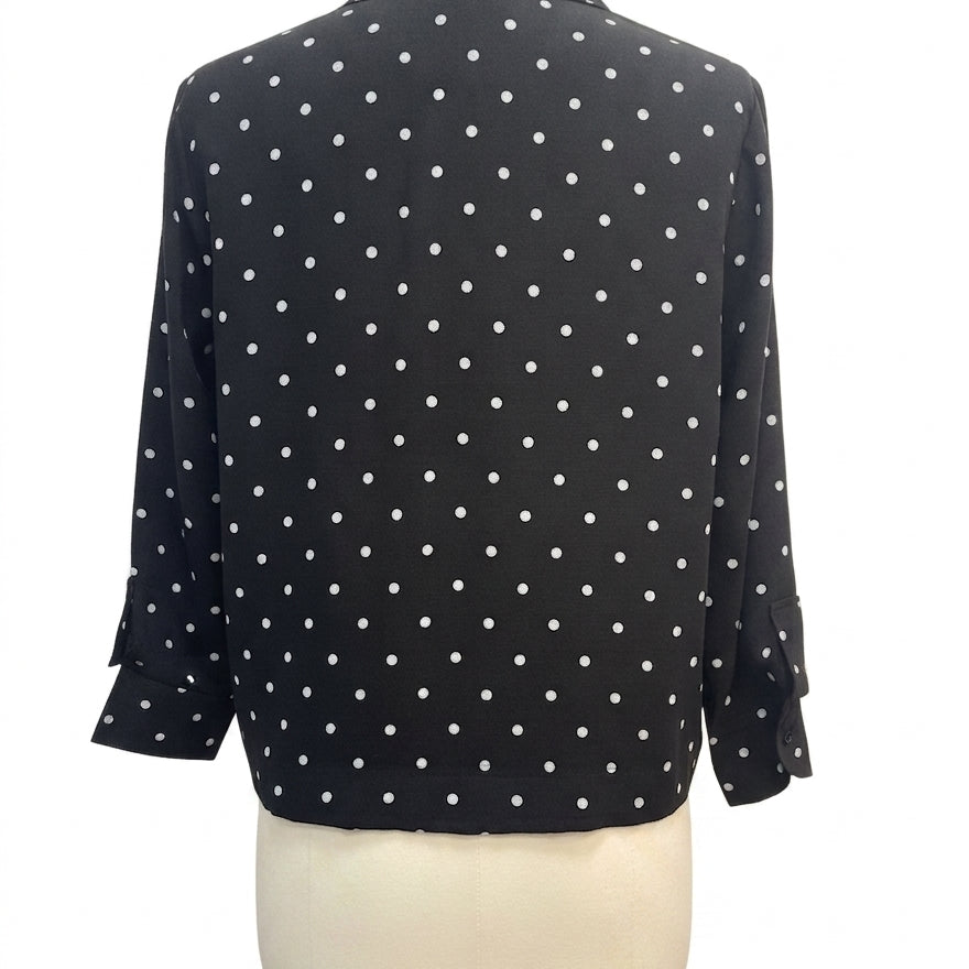 Fridaze · Open Drape Cardigan · XSmall · BlackWhite Polka Dot
