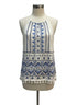 Skies Are Blue · Boho Top · Large · WhiteBlue