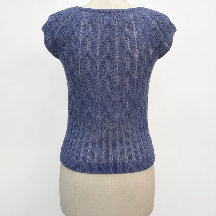 Moth · Cap Sleeve Top · Medium · Periwinkle