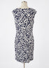 Ralph Lauren · Sleeveless Ruched Dress · 18 · Navy/White