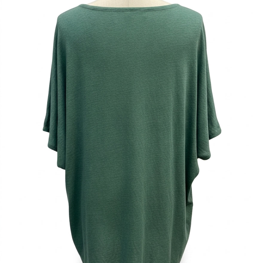 Garnet Hill · Sleeve Lace Detail · Medium · SeaGreen