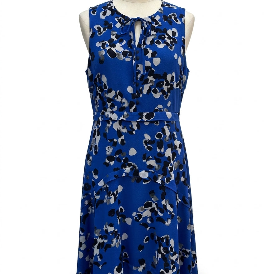 CAbi · Untamed Blue Floral Dress · Medium · BlueBlk Floral Print