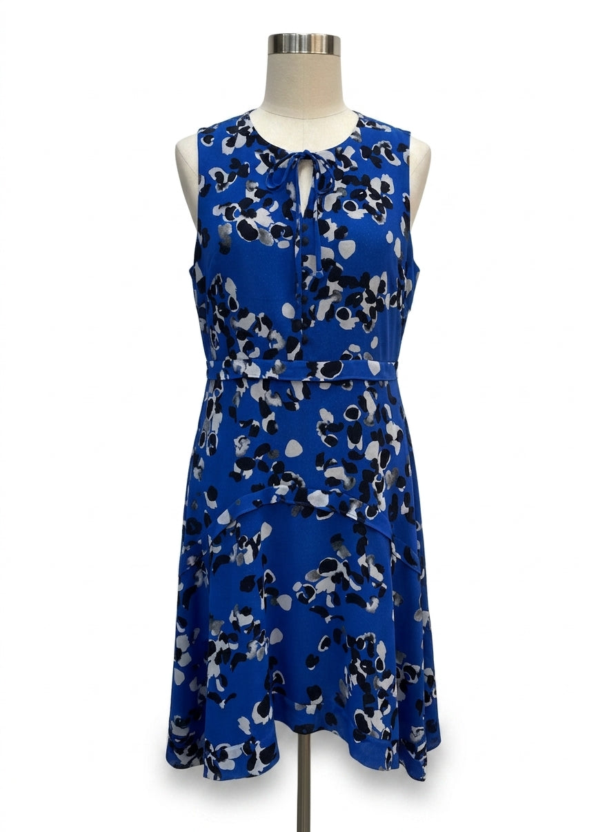 CAbi · Untamed Blue Floral Dress · Medium · BlueBlk Floral Print