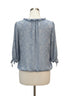 Simply Me · Ocean Floral Print Blouse · 3X · Ocean