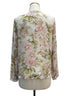 J. Jill · Blouse · Medium · Cream Green Floral Print