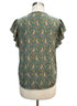 DR2 · Flutter Sleeve Top · XLarge · TurqTan