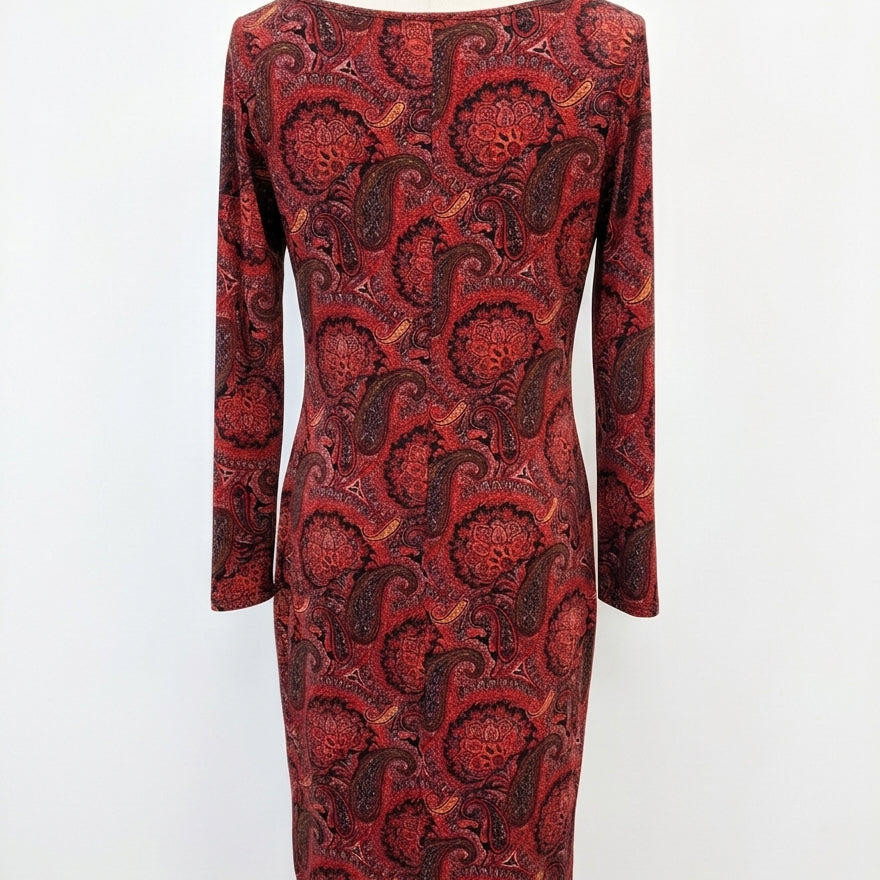 Papillon · Ruched Side · Large · RedBrown Paisley