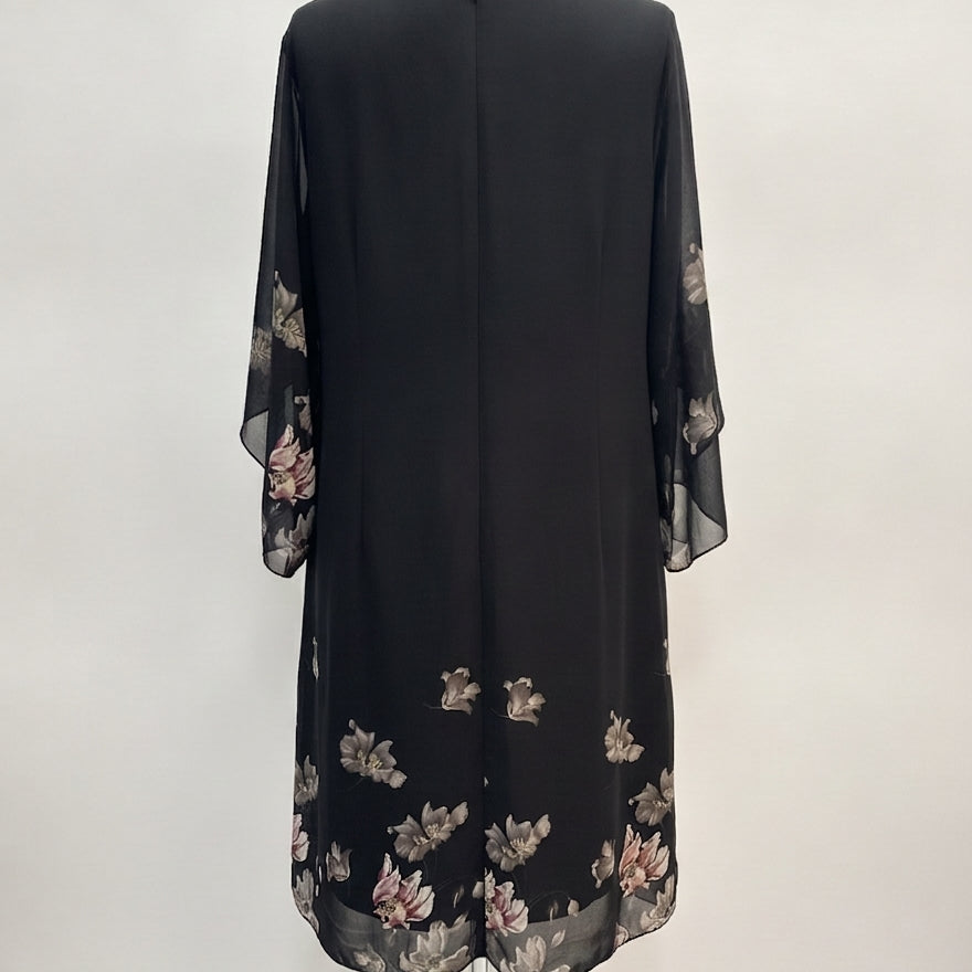 Grace Karin · Flutter Sleeve · XLarge · BlackFloral