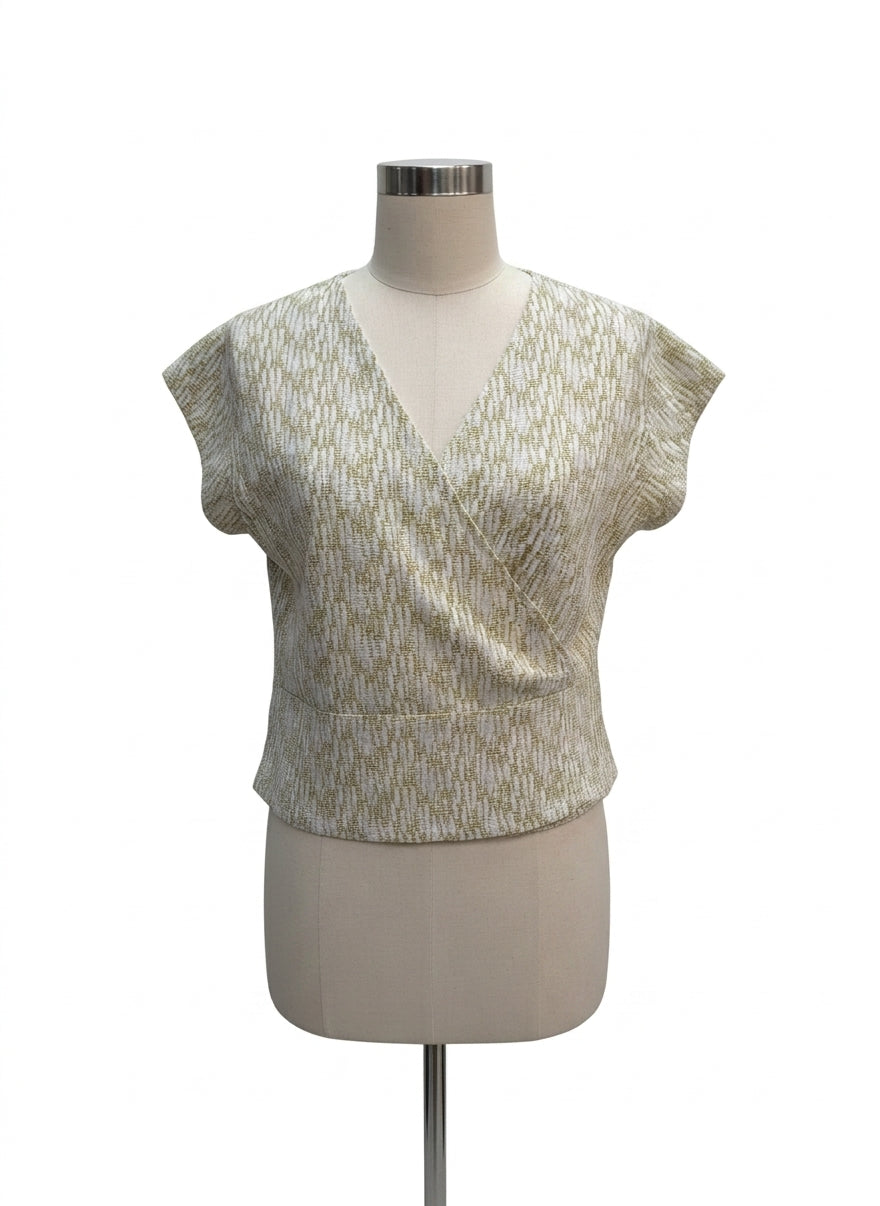 REI · ShortSleeve Top · Large · YellowWhite